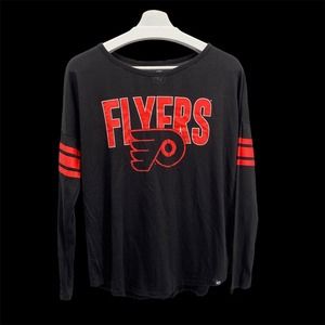 Philadelphia Flyers Womens Medium Long Sleeve T Shirt 47 Brand City Spell Out